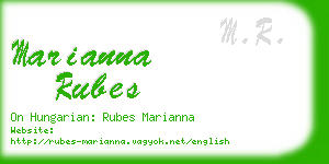 marianna rubes business card